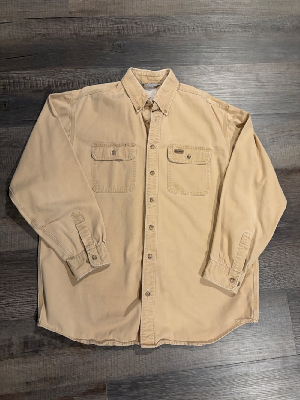 Vintage Carhartt Rugged Outdoor Wear button down - heavy cotton canvas size XL